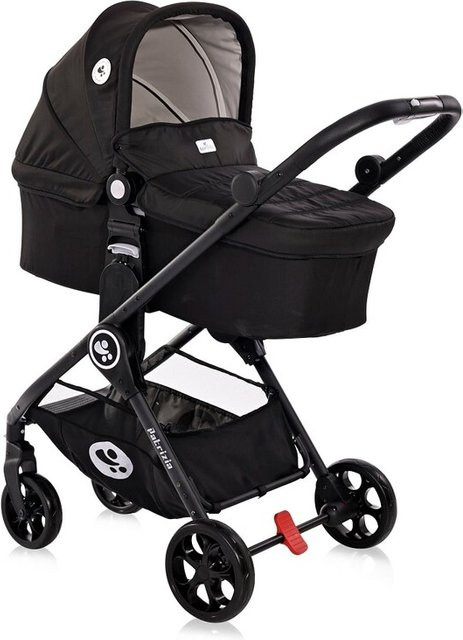Lorelli Kombikinderwagen 2 in 1 Patrizia mit Babywanne und umkehrbarem Sportsitz in Schwarz - Bild 1