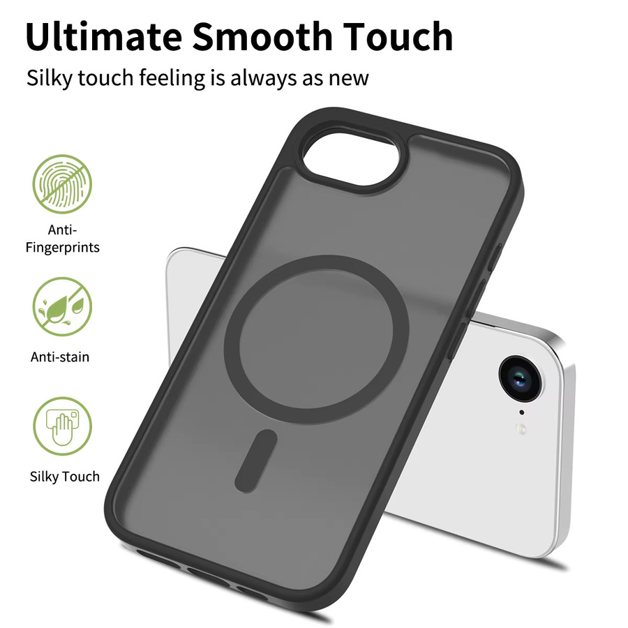 Matte MagSafe Handyhülle für Apple iPhone in Schwarz - Bild 3