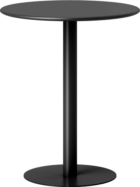 Runder Esstisch von HOMCOM in Schwarz, moderner Küchentisch aus Metall für 2 Personen, Durchmesser: 60 cm, Höhe: 72 cm - Bild 1