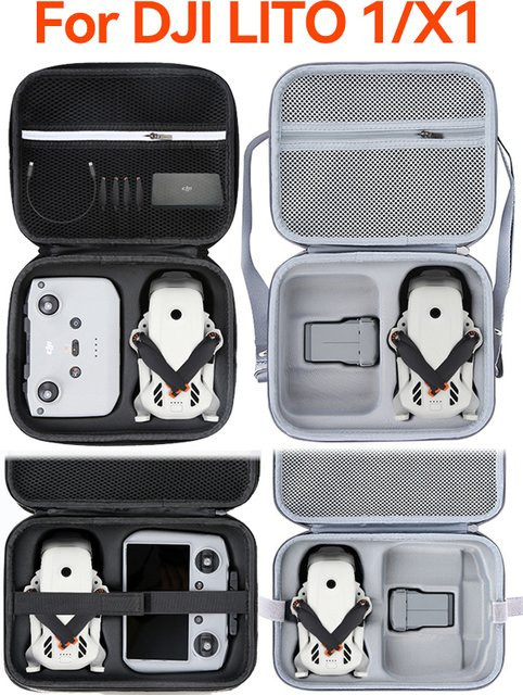 DJI LITO X1 Aufbewahrungstasche für RC 2 und RC N3 Controller, graue Schutzhülle für Drohnen-Zubehör und Reise-Tragetasche - Bild 1