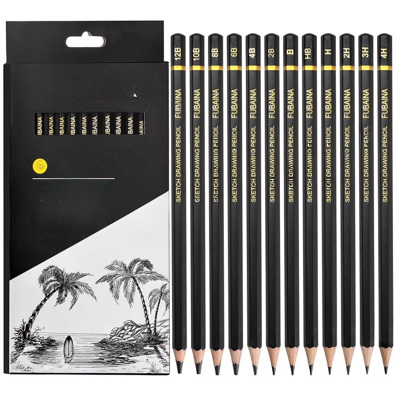 Kolorowys Graphit Bleistift Set für Zeichnungen und Skizzen, 12 Stück in Schwarz - Bild 5