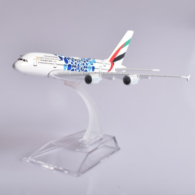 JASON TUTU Emirates Airbus A380 Flugzeugmodell, Metall, Maßstab 1:400 - Bild 1