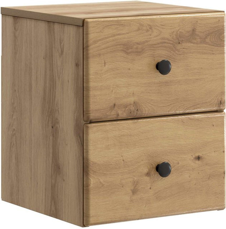 Wandmontierter Nachttisch vidaXL in Eiche Natur, Modernes Design, B/T/H: 34,5 x 33 x 40 cm - Bild 1