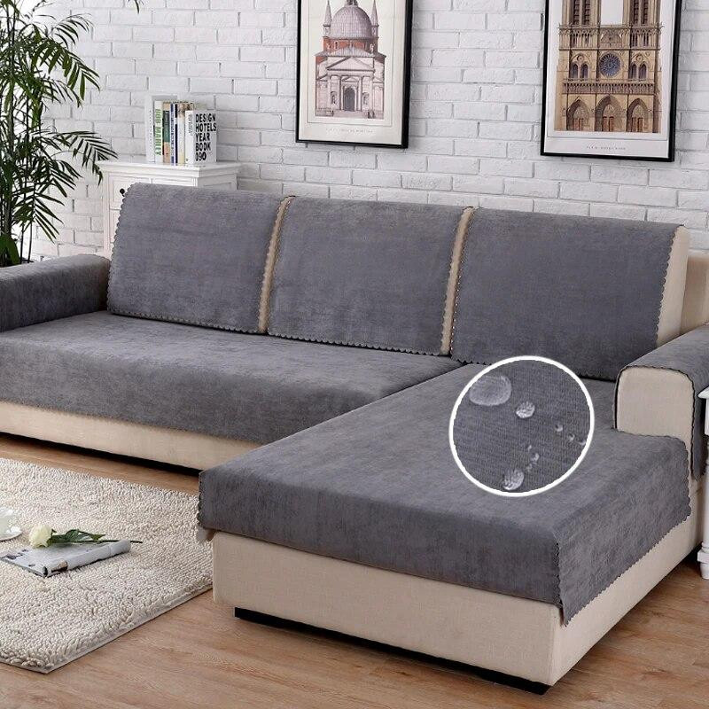 Wasserdichter und rutschfester Sofabezug für Ecksofas in L-Form, waschbarer Polsterbezug aus Polyester für Sessel und Couches, Breite: 70 cm, Tiefe: 70 cm - Bild 3