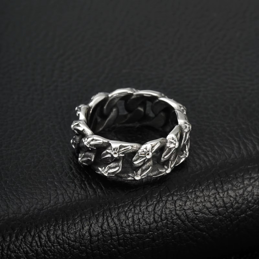 Vnox Ring Edelstahl, Silber, Vintage, Herren - Bild 3