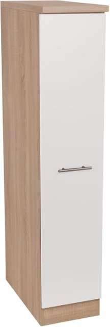 Respekta Apothekerschrank Merle Küchenschrank Weiß Eiche Sägerau B/H/T: 30 x 145 x 60 cm - Bild 1