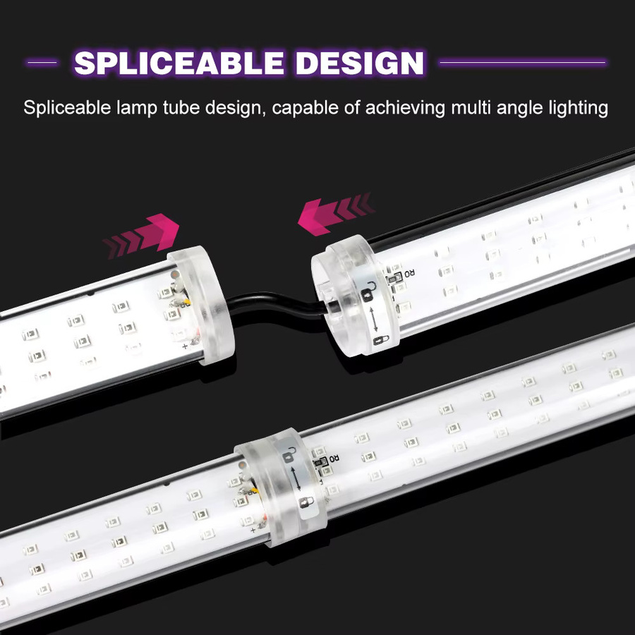 TRANYTON UV-LED Schwarzlichtleiste mit USB-Stecker, 395 nm für Party und Bühnenbeleuchtung, Schwarz - Bild 5
