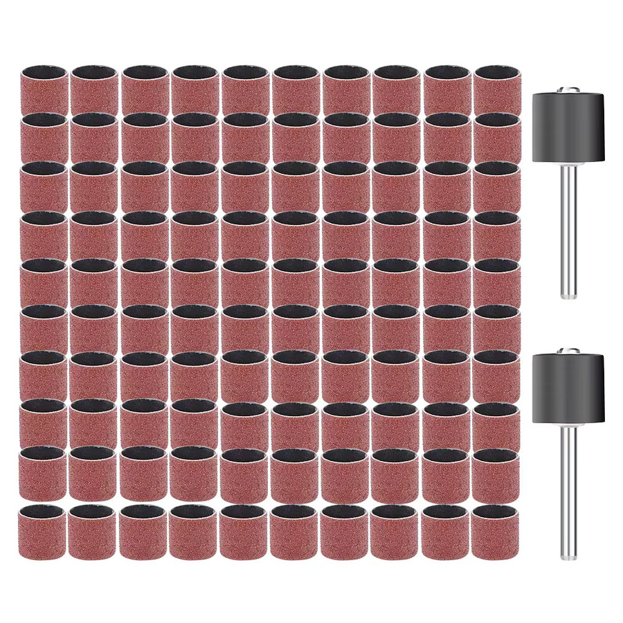 XCAN Trommelschleifset mit 1/8 Zoll Schaftdorn für Drehwerkzeuge und Dremel-Zubehör, 11–102 Stück, Multicolor - Bild 5