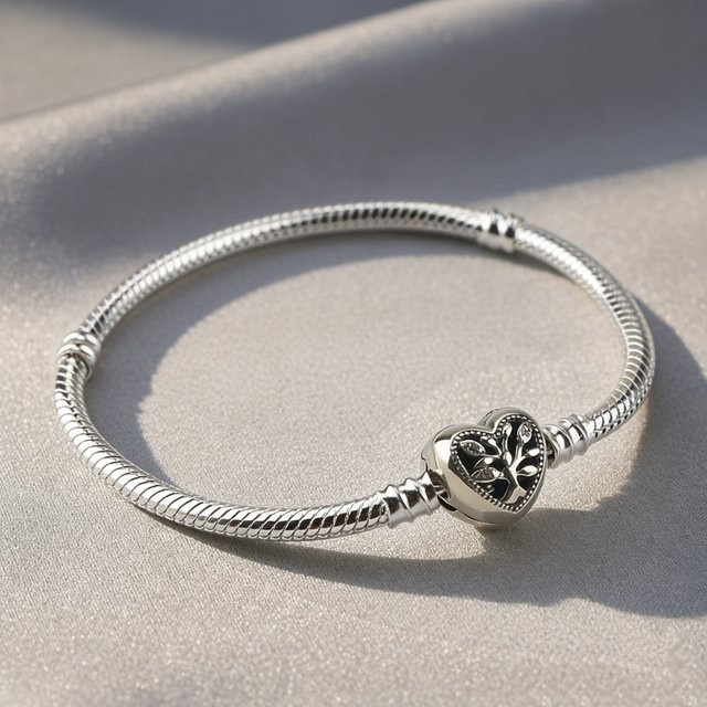 Fmrose Armband, 925 Silber, Herzverschluss, Damen - Bild 1