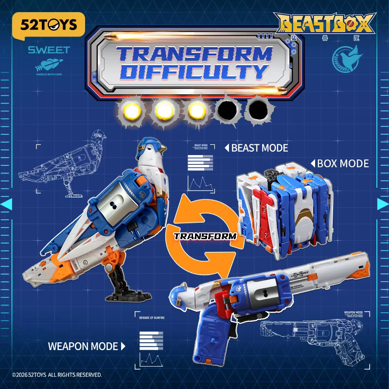 52TOYS BEASTBOX BB-76 LOVEGUN, Verwandelbare Tauben-Spielzeuge, Actionfigur - Bild 2