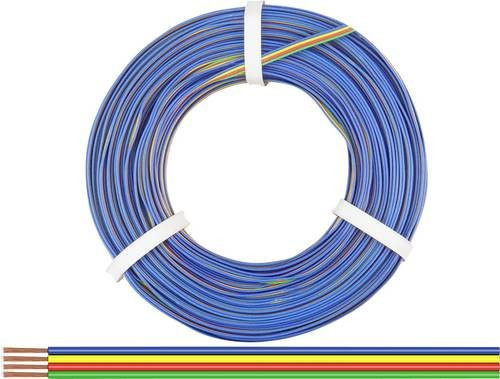 Donau Elektronik Litze 418-50, 4 x 0,14 mm², Farben: Grün, Rot, Gelb, Blau, 50 m - Bild 1