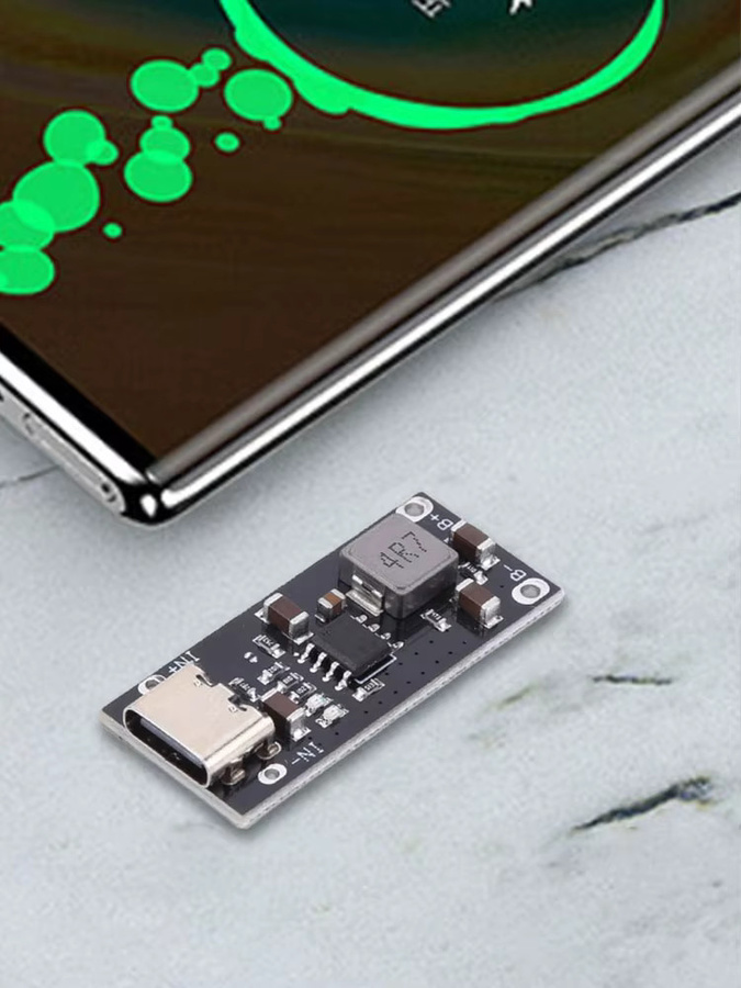 APWIKOGER Schnellladekarte mit Anzeige und automatischer Erkennung als Netzteil-Modul-Platine für DIY-Komponenten in Schwarz - Bild 4