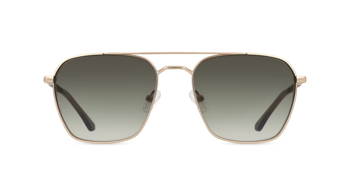 Woodfellas 11720 PANORAMA Sonnenbrille, Pilot, Vollrand, Metall, Unisex, gold - Bild 1