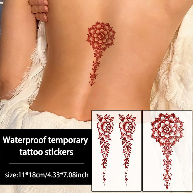 Temporärer Henna-Tattoo-Aufkleber, Damen - Bild 1