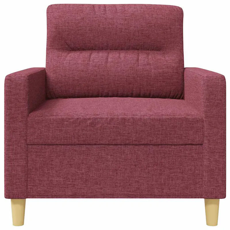 Modern Sessel von Vidaxl in Rot mit Stoffbezug und Metallgestell, Breite: 60 cm - Bild 3