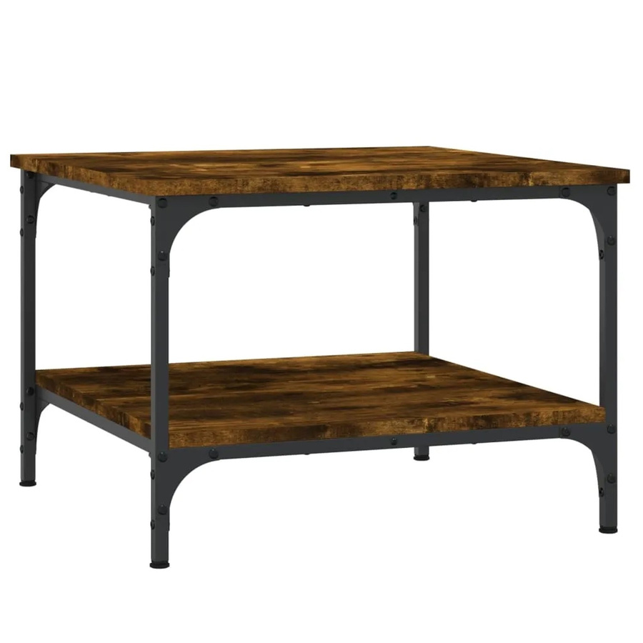 vidaXL Couchtisch aus Holzwerkstoff in Räuchereiche, quadratisch, B/T/H: 55 x 55 x 40 cm - Bild 2