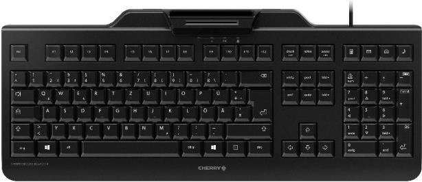 CHERRY SECURE BOARD 1.0 Tastatur Schwarz mit NFC und Smart Card Reader CCID UK-Englisch USB Anschluss - Bild 1