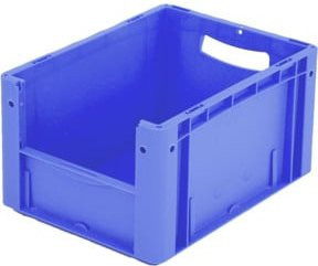Bito Eurostapelbehälter XL Set in Blau mit Etikett, B/T/H: 40 x 30 x 22 cm - Bild 1