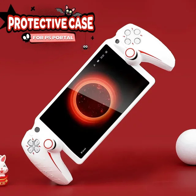 Ispoofer Silikon-Faceplate für PS Portal, Tragbare Vorder- und Rückplatten Gehäuseabdeckung Zubehör für PlayStation, Schwarz und Weiß - Bild 1
