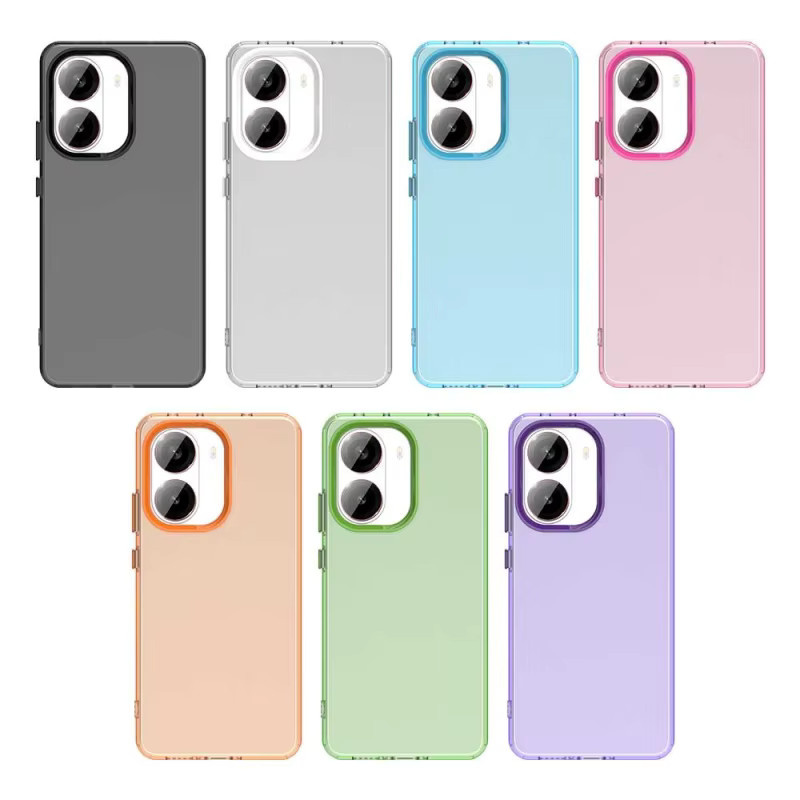 Xiaomi Poco X7 Pro Schutzhülle Matte Stoßfeste Hardcase Abdeckung in Transparent oder Orange - Bild 1
