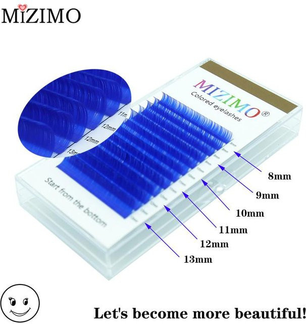 MIZIMO Künstliche Wimpern, Saphirfarben, 8–15 mm, Unisex - Bild 1
