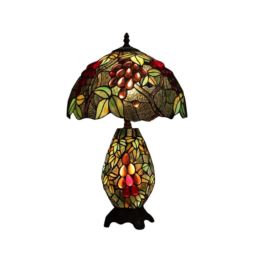 LZPZ RUI Türkische Tischlampe Tiffany Buntglas mit Libellen im Vintage-Design, Multicolor - Bild 5