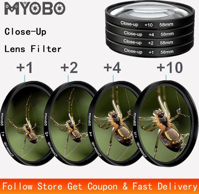 MYOBO Nahaufnahme-Makrofilter Set für DSLR und SLR Kameras in Schwarz - Bild 1