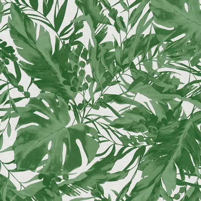 Profhome Natur Tapete Floral in Grün, Mint und Türkis, Vlies-Tapete, Breite: 0,53 m, Länge: 10,05 m - Bild 1