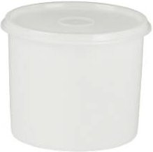 Hünersdorff Universaldose aus Kunststoff, 1000 ml, Weiß oder Beige, Durchmesser: 13,6 cm, Höhe: 11,0 cm - Bild 1