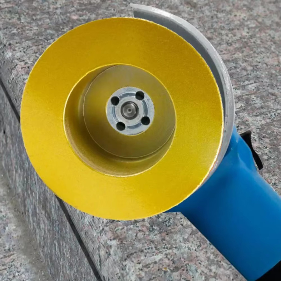 DAZZLEEX Schleifscheibe Bullnose für Trocken-Vakuum-Lötung, Schleifrad für Marmorkanten, Durchmesser: 74 mm, Breite: 20 mm - Bild 4