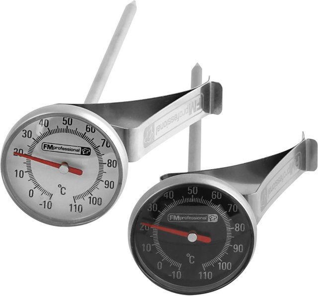 FMprofessional Getränkethermometer Set, 2 Stück, Silber, Rund - Bild 1