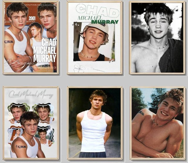 Vintage Poster Chad Michael Murray Wandkunst Retro Portrait Motiv in Mehrfarben - Bild 1