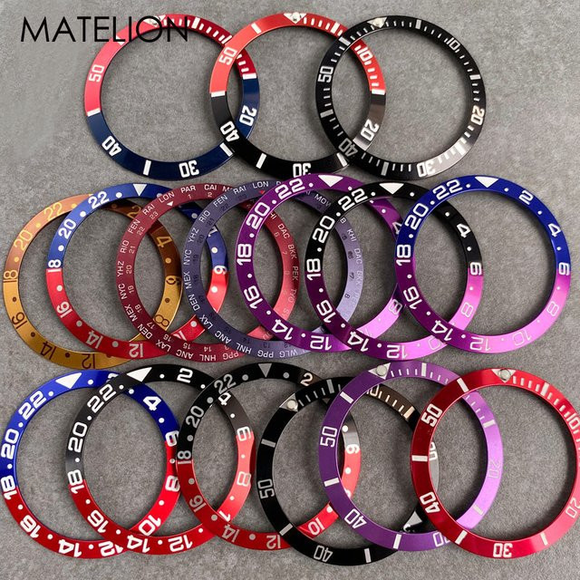 Matelion Uhrenlünetteneinsatz, Keramik-Aluminium, 40 mm - Bild 1