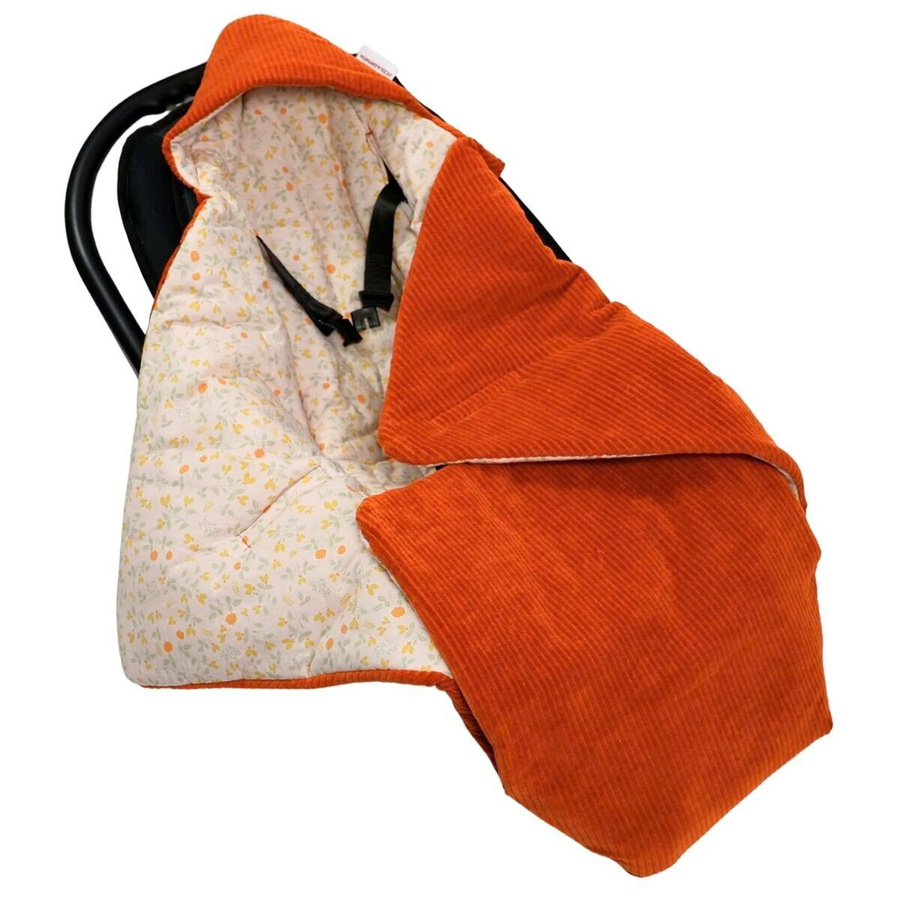 Hobea-Germany Einschlagdecke aus Bio-Baumwolle für Babys in Orange - Bild 3