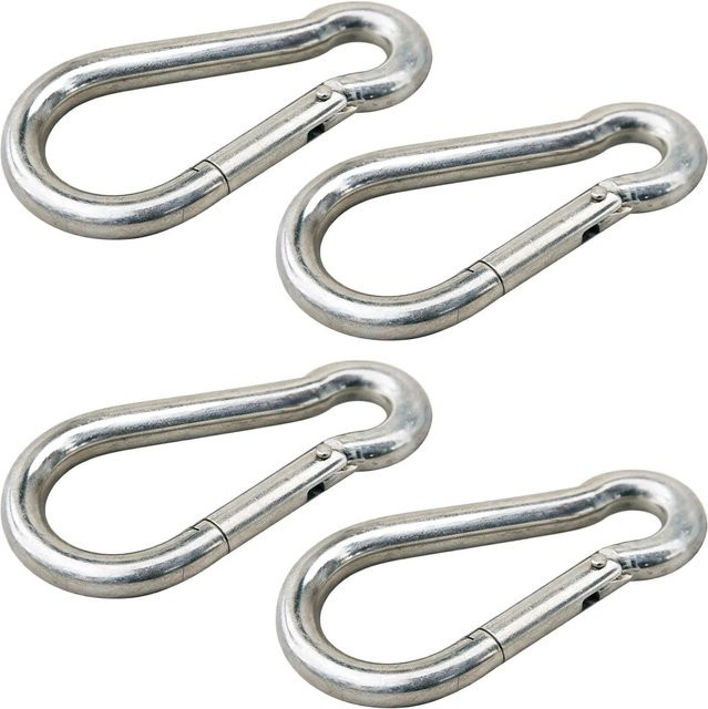 vasalat Karabiner-Set DIN 5299C, 4 Stück, blau, 5 x 50 mm, bis 100 kg Tragkraft - Bild 1