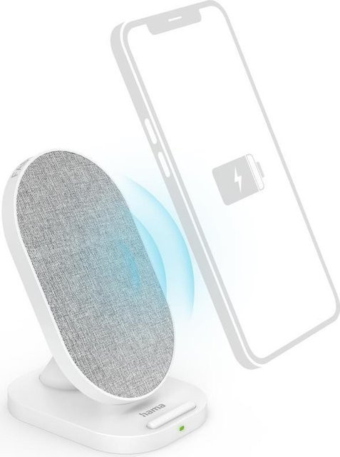 Hama Wireless Charger QI-FC10S-Fab kabellose Smartphone-Ladestation 10 W Weiß mit USB-A und USB-C - Bild 2