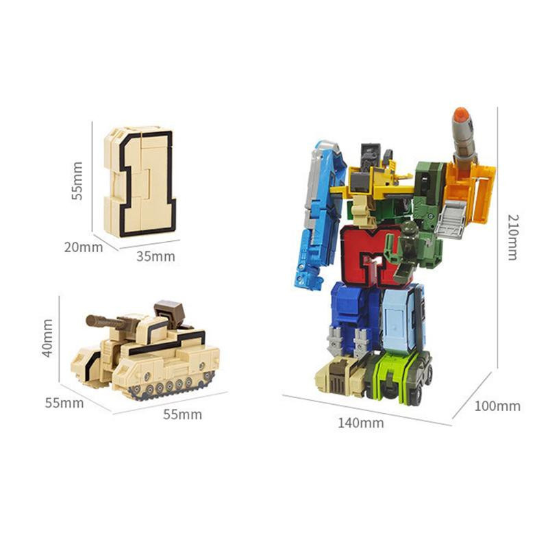 GUDI Roboter Transformation Actionfigur Zahlen Buchstaben Alphabet ab 3-6 Jahren - Bild 1
