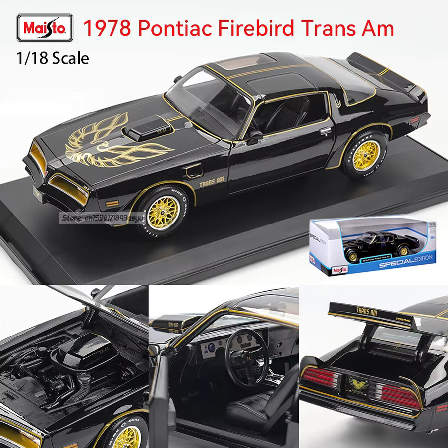Maisto 1978 Pontiac Firebird Trans Am, Modellauto, 1:18, Schwarz - Bild 2
