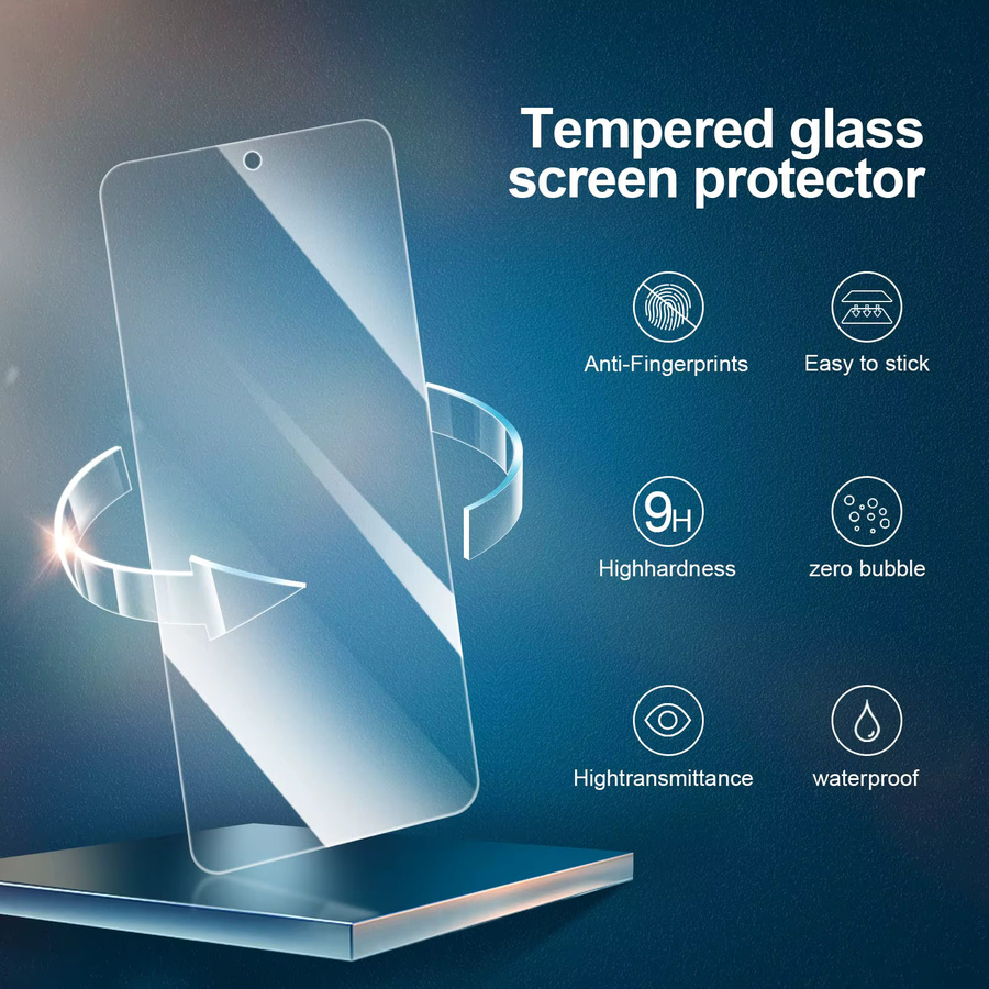 2/4er Set Gehärtetes Glas Display Schutzfolie für Xiaomi Poco F6 Pro F5 F4 GT X7 X6 Pro X5 X4 GT X3 NFC M6 4G 5G C65 in Transparent - Bild 2