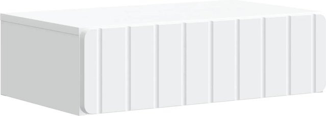 vidaXL Wandmontierter Beistelltisch in Weiß, modern, B/T/H: 59 x 34,5 x 17 cm - Bild 1