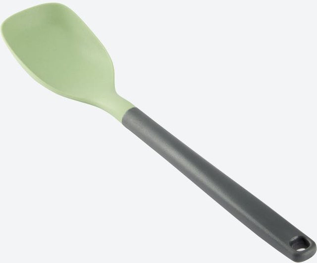 NKD Kochlöffel aus Silikon und Kunststoff in Grün, Länge: 33 cm - Bild 1