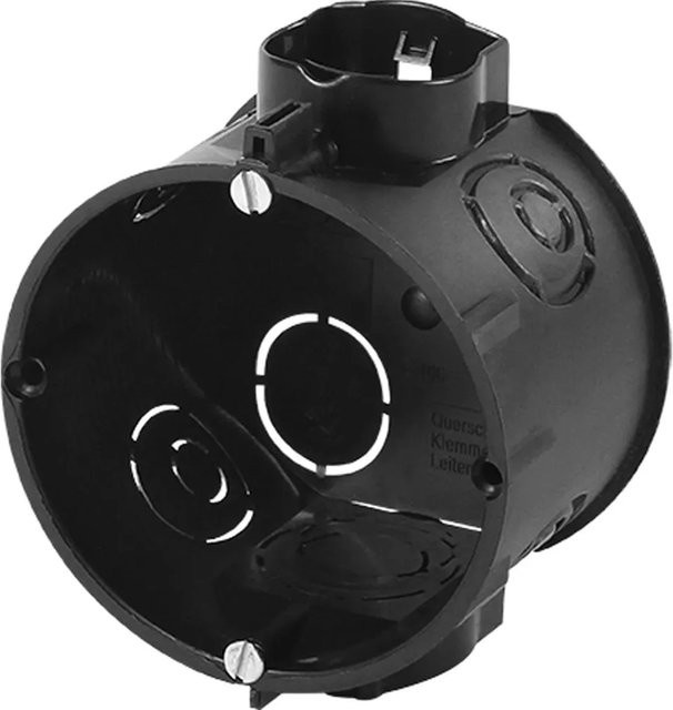 F-Tronic Schalterdose aus Kunststoff in Schwarz, 25 Stück, B: 41 mm, H: 60 mm - Bild 1
