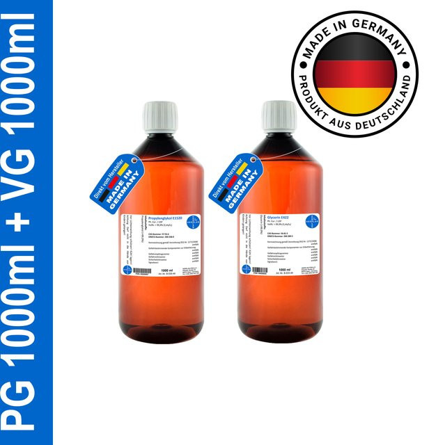 HERRLAN Glycerin 99,9% + Propylenglykol 99,9%, 2 x 1000 ml Set - Bild 1