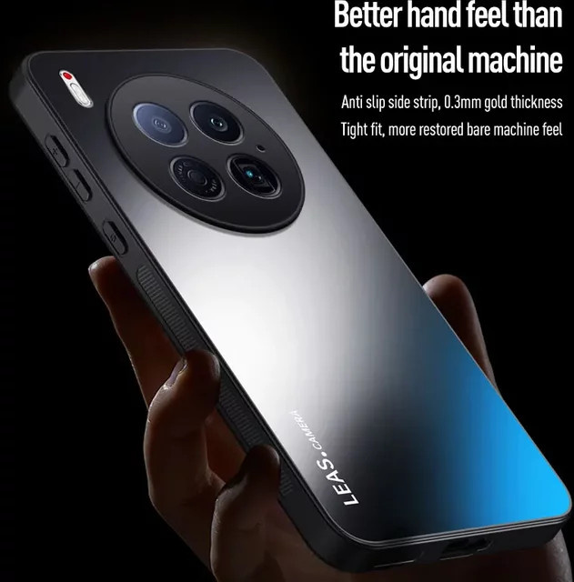Stoßfeste Tecno Camon 40 Pro und Camon 40 Premier Handyhülle mit matter AG Frosted Rückseite aus TPU und PC in Schwarz und Blau - Bild 1