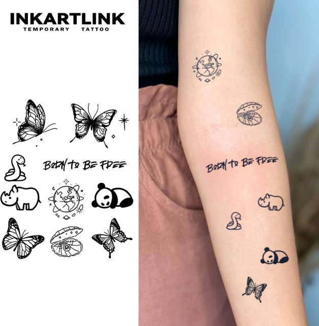 INKARTLINK Animal Planet Tattoo-Patch-Set, wasserfest, temporär - Bild 1