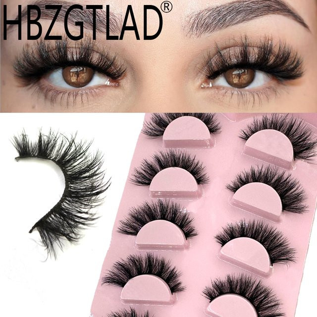 Künstliche Wimpern, 5 Paar, Black, Natürlich, Unisex - Bild 1