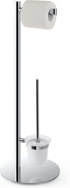 Brillantbad BOMEGA Papierrollenhalter aus Messing in Chrom poliert, freistehend, Farbe: Silber, B/T/H: 25,0 x 73,0 x 25,0 cm - Bild 1