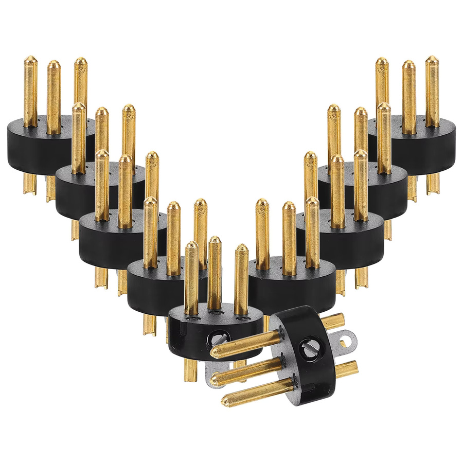 10 Stück XLR-Stecker 3-Pin Kabeladapter in Schwarz für Mikrofone und Audiogeräte - Bild 6