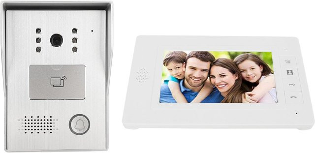 Igeteck Video-Türsprechanlagen-Kit mit 7-Zoll-TFT-Farbbildschirm und Infrarot-Nachtsicht in Weiß (UK Plug) - Bild 1