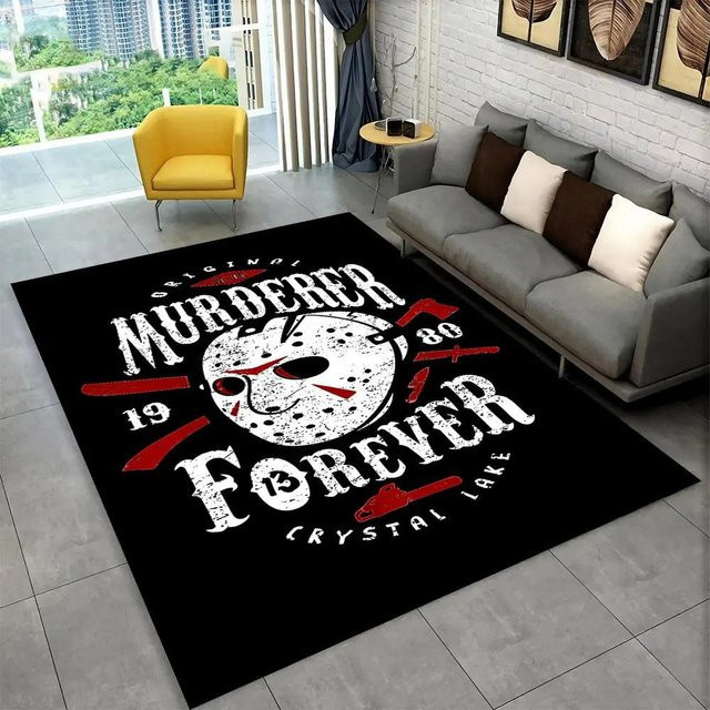Rutschfester Teppich mit Chucky Horrorfilm-Motiv von Lodestar in Schwarz, B/B: 40 x 60 cm - Bild 1